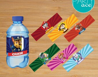 Paw Patrol Popcorn Favor Candy Boxes Printable Birthday Party