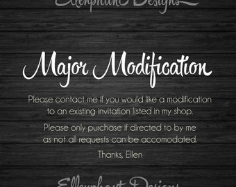 Major modification request