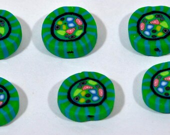 Polymer Clay Beads - Set of Six