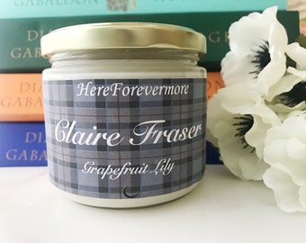 Claire Fraser Outlander Soy Candle // Grapefruit Lily // Modern Literature Collection