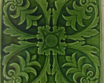 6 Maw & Co. Tiles, 6x6", Green