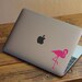 Flamingo MacBook Decal, Animal Love Vinyl Sticker, Car Bumper Sticker, Pink Bird MacBook Sticker, Laptop Decal Removable IPhone Ipad Sticker