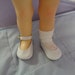 White Leather Mary Jane Doll Shoes Vintage Doll Shoes- Fits Chatty Cathy