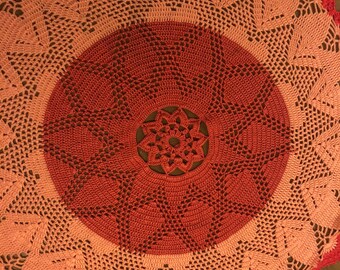 Hand Crochet Round Table Decor