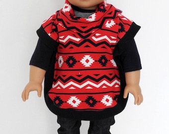 18 Inch Boy Doll Clothes Handmade Poncho fits AG Boy Doll
