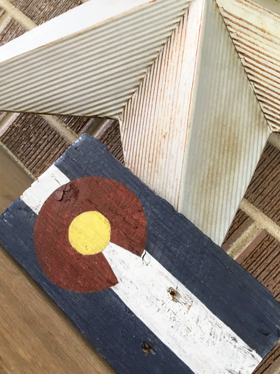 Wood Colorado Flag/ Wood Wall Hanging/ Small Wood Sign/
