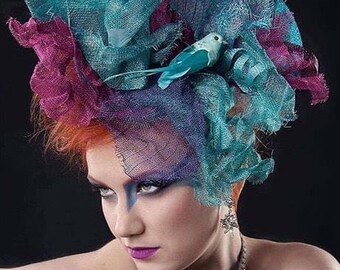 Sinamay Birdsnest Fascinator