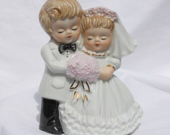 Vintage Porcelain Wedding Cake Topper