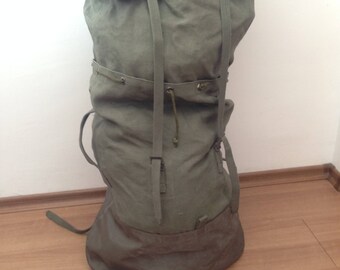 French military Backpack - Bulgarian military backpack - Bulgarian Backpack - Vintage military backpack - army backpack - Large backpack