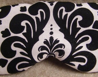 Eye Mask for Sleeping, Cute Sleep Mask for Kids or Adults, Eye Shade, Reversible, Sleep Blindfold, Slumber Mask, Damask Design, Handmade