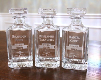 whiskey decanter custom bottle engraved personalized fireball scotch glass liquor barware monogram