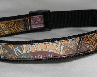 Adjustable Dog Collar from Recycled Founders Azacca IPA Beer Labels