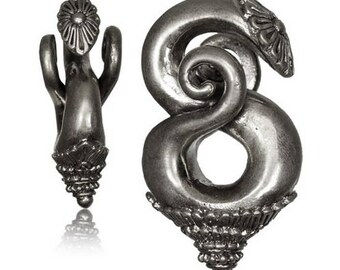 Brass or White brass ear weight, (does not tarnish) expander tribal