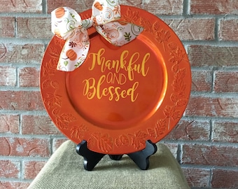 Thanksgiving decorative charger
