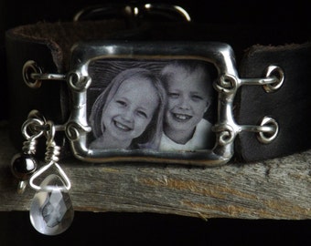 Custom Soldered Bracelet with Leather Band