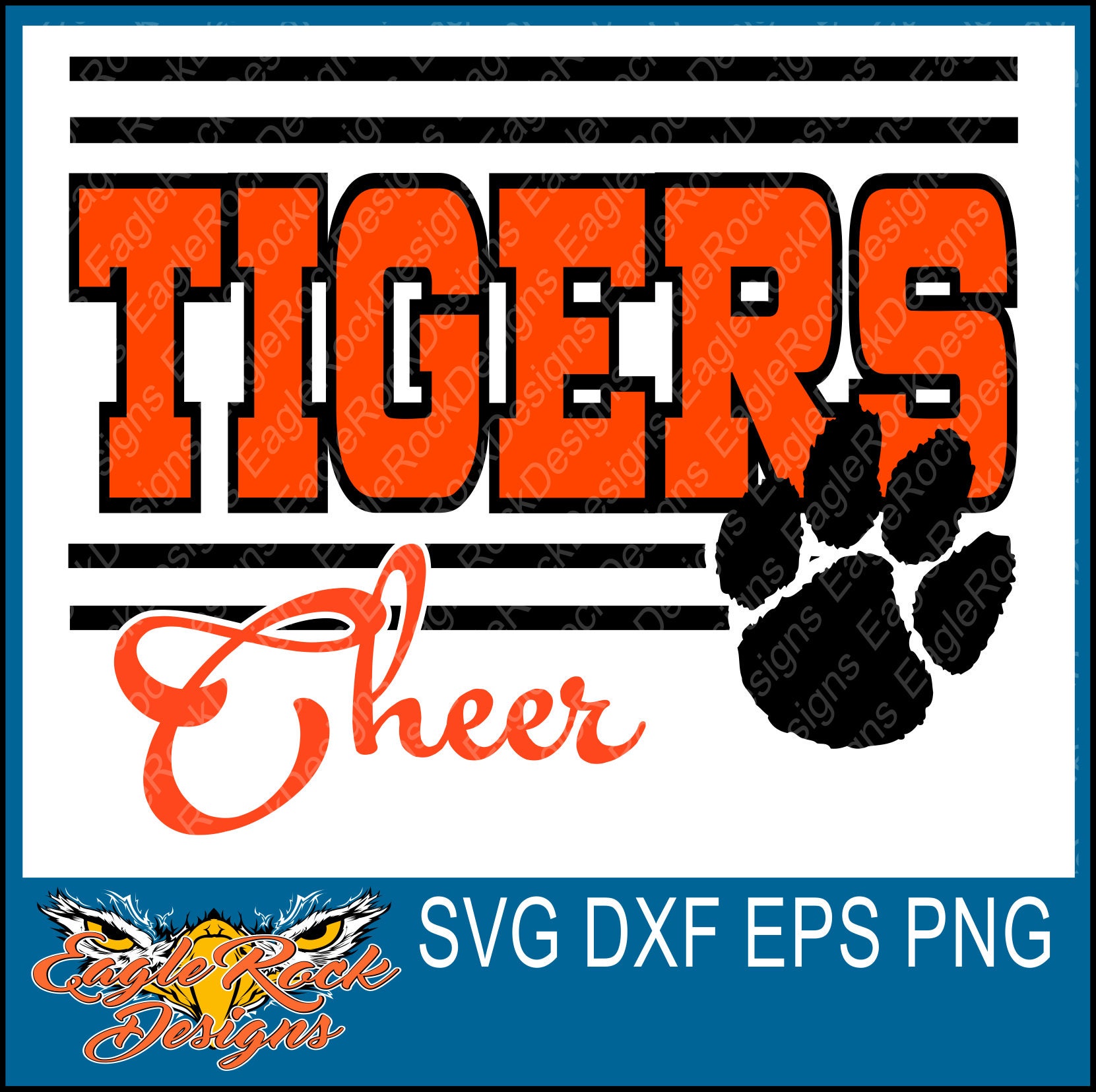 Tigers Cheer SVG DXF EPS Png Cut File Tigers Cheer