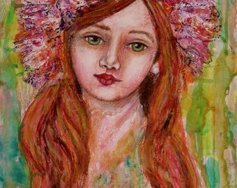 SPRING- original mxed media painting, 2018