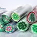 Reduced Polymer canes / Set of 8 miscellaneous flower and leaf canes