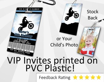 Motocross Invitation PLASTIC Motocross Birthday, Motocross Birthday Invitation, Birthday Invite, Motocross 1st Birthday SKU-INV080