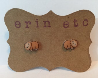 Handmade Plastic Fandom Earrings - Baby Sloth