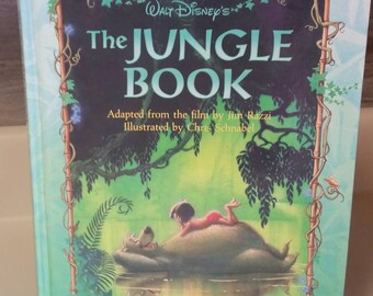 Walt Disney's "The Jungle Book" Adapted by Jim Razzi/Vintage 1992 Childrens Book/Disney Press Storybook/Classic Stories/Mowgli/Baloo/Man-Cub
