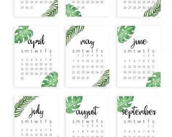 Printable 2018 Calendar - 2018 Wall Calendar 2018 Monthly Calendar - Minimalist Decor - Desk Calendar Printable Office Decor - 5x7 Calendar