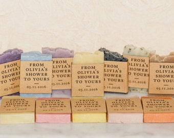 40 bridal shower favors rustic favors wedding soap favors personalized from my shower guest soap mini soap soap bridal shower shower favors