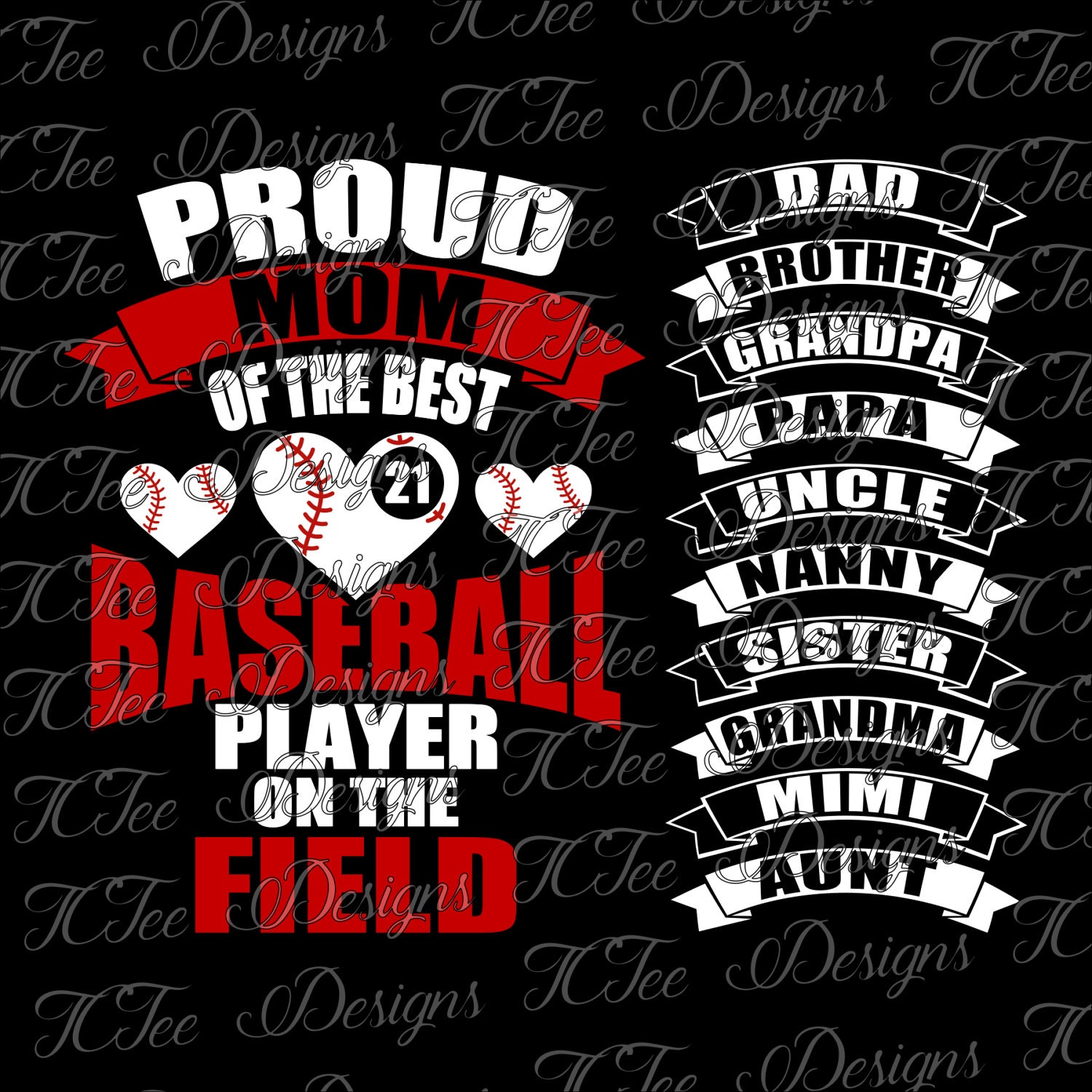 Download Proud Baseball Mom Dad Sister Brother Aunt Uncle