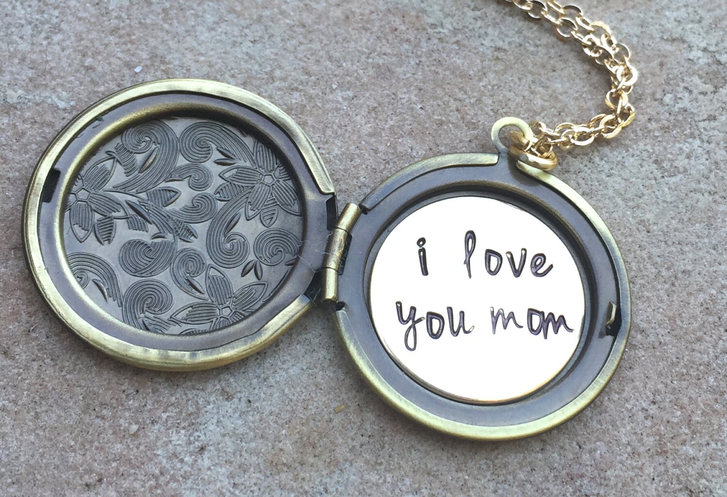 Locket Necklace Locked In Love Message Locket Custom