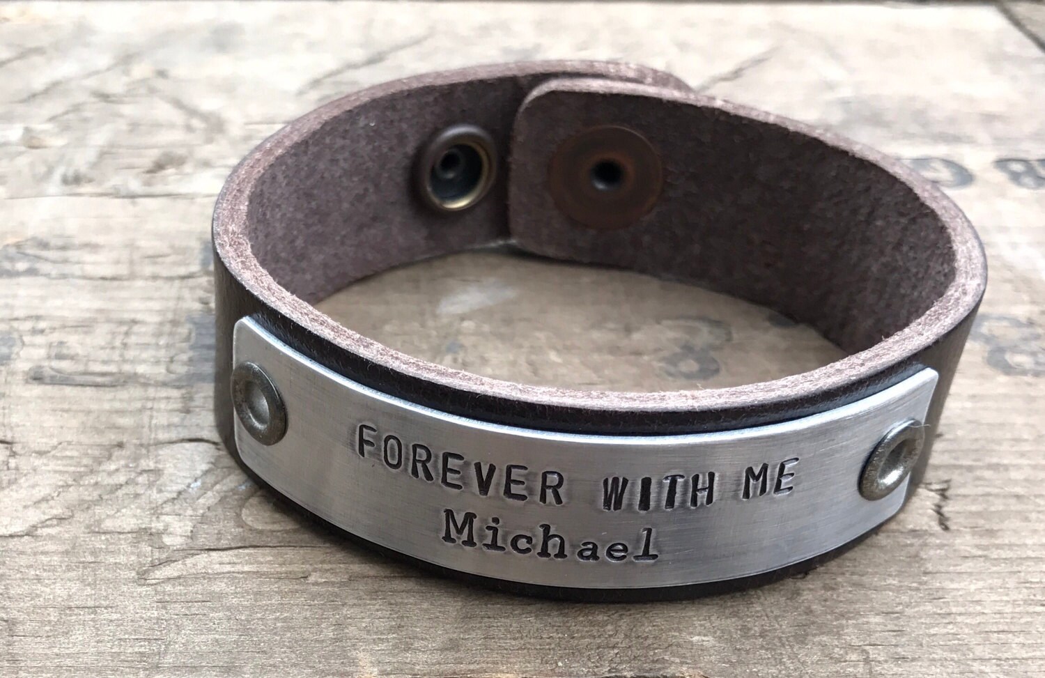 Memorial Bracelet Leather Custom Memorial Jewelry Personalized
