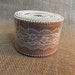 Burlap and Lace Ribbon with pearl trim - 2.5" by 3 yds