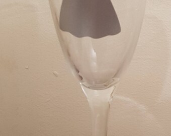 Personalised bridal champagne glass.