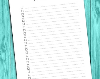 A5 Planner To Do List Printable Filofax Organiser Page Notes Lists Daily Note Pad Sheet Insert Pages Paper To Dos Instant Download PDF