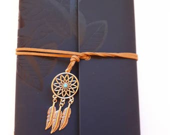 Blue leaf dream catcher journal jotter notebook. A5 size