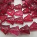 20 Fuchsia Pink Czech Glass Flat Bell Flowers Size 9x10mm
