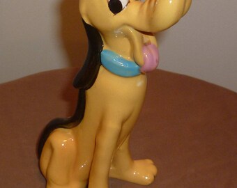 Disney Pluto Figurine - Ceramic - Vintage - 1950s - Made in Japan