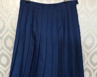 Vintage royal blue pleat skirt size 20