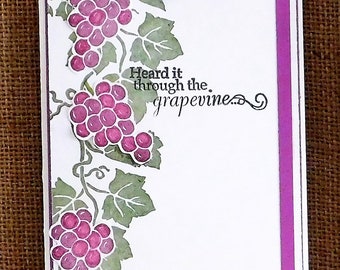 Birthday Card, Homemade, Heard it through the Grapevine