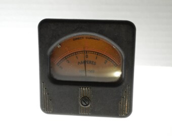 Vintage Simpson Panel Meter 0-3 DC Amperes - Niehoff Chicago