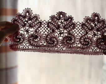 A decorative vintage style Russian bobbin lace