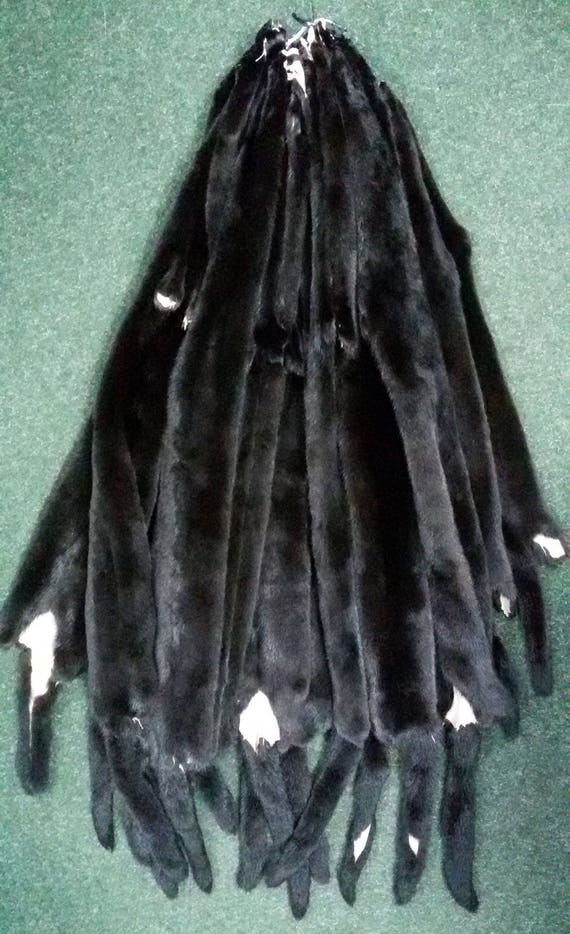 Mink pelt black mink skin black mink fur mink hide mink