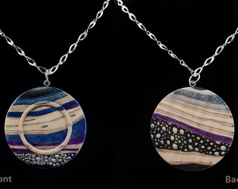 Wood Pendant With Archival Inks