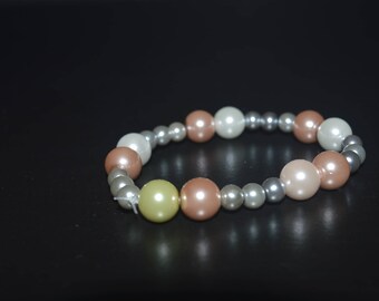 Pink and Blue Bracelet with a hint of Green