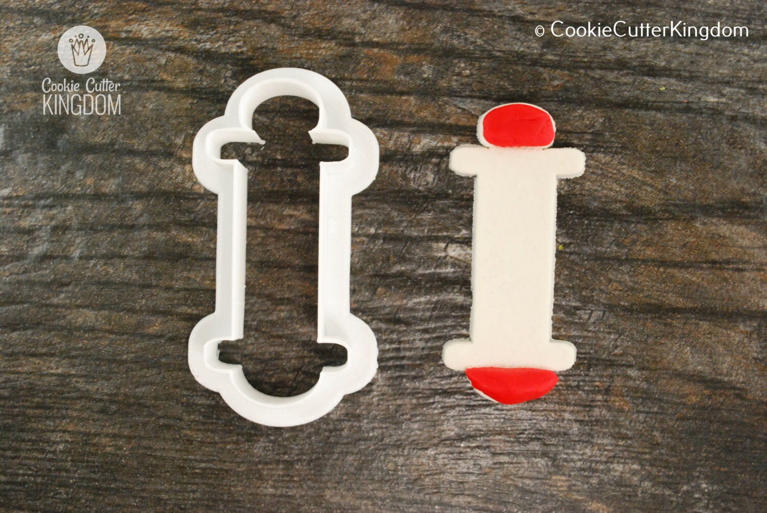 Barber Pole Cookie Cutter Mini and Standard Sizes 3D Printed