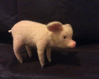 Needle Felted piglet, baby pig