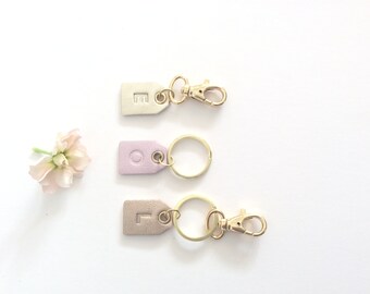 Personalized leather tag.Personalised initial tag.Monogram.Initial gift tag.Gift leather tag.3rd Anniversary Gift.For Her.Add on initial.