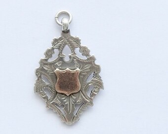 Antique Edwardian Sterling Silver 9 carat Scholastic Medal. Hallmarked Birmingham,England 1906.