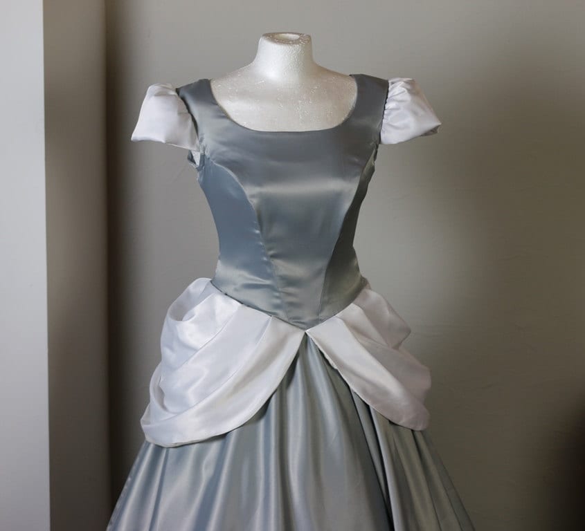 Cinderella Silver Gown Cosplay Costume Dress