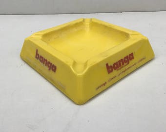 Old BANGA espresso Milkglass Vintage France Opalex ashtray