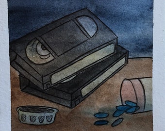 sleeping pills polaroid print